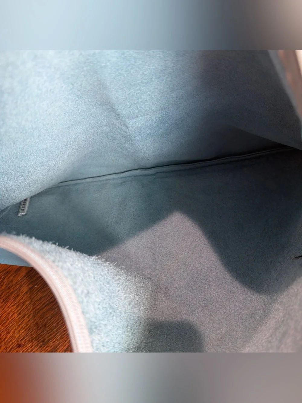 Vintage American Apparel Large Turquoise Leather Laptop Sleeve